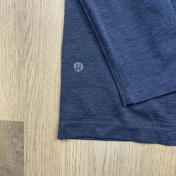 Lululemon Half Zip Shirt Mens Large Blue Metal Vent Tech Athletic Running Gym - Picture 7 of 11